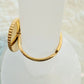 Black Obsidian 18k Gold Plated Adjustable Ring