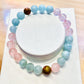 Rose Quartz, Aquamarine and Unakite Fertility 8mm Bracelet