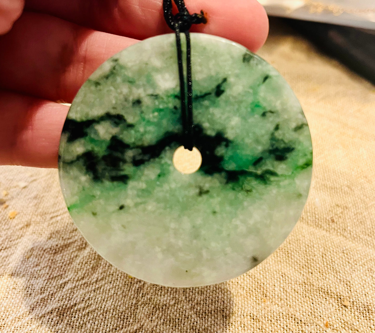 Jade Donut Pendants