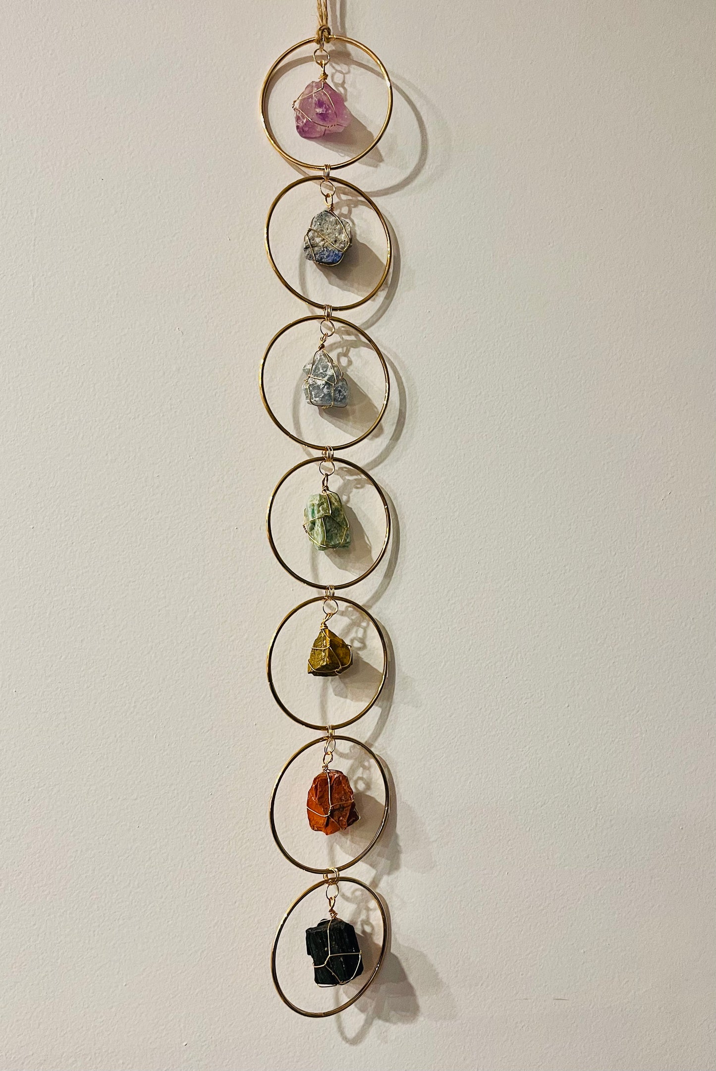 Raw Stones , Seven Chakra Hanger