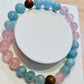 Rose Quartz, Aquamarine and Unakite Fertility 8mm Bracelet