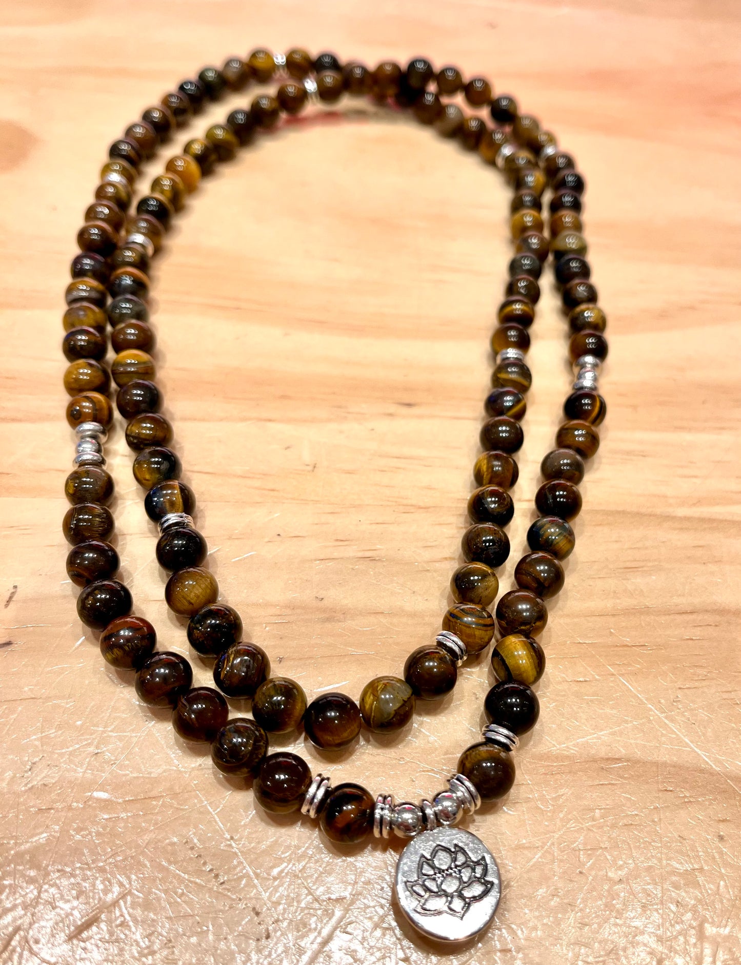 Tiger Eye 8mm Mala Necklaces