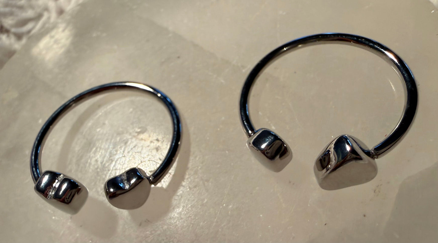 Double Heart Stainless Steel Waterproof Rings