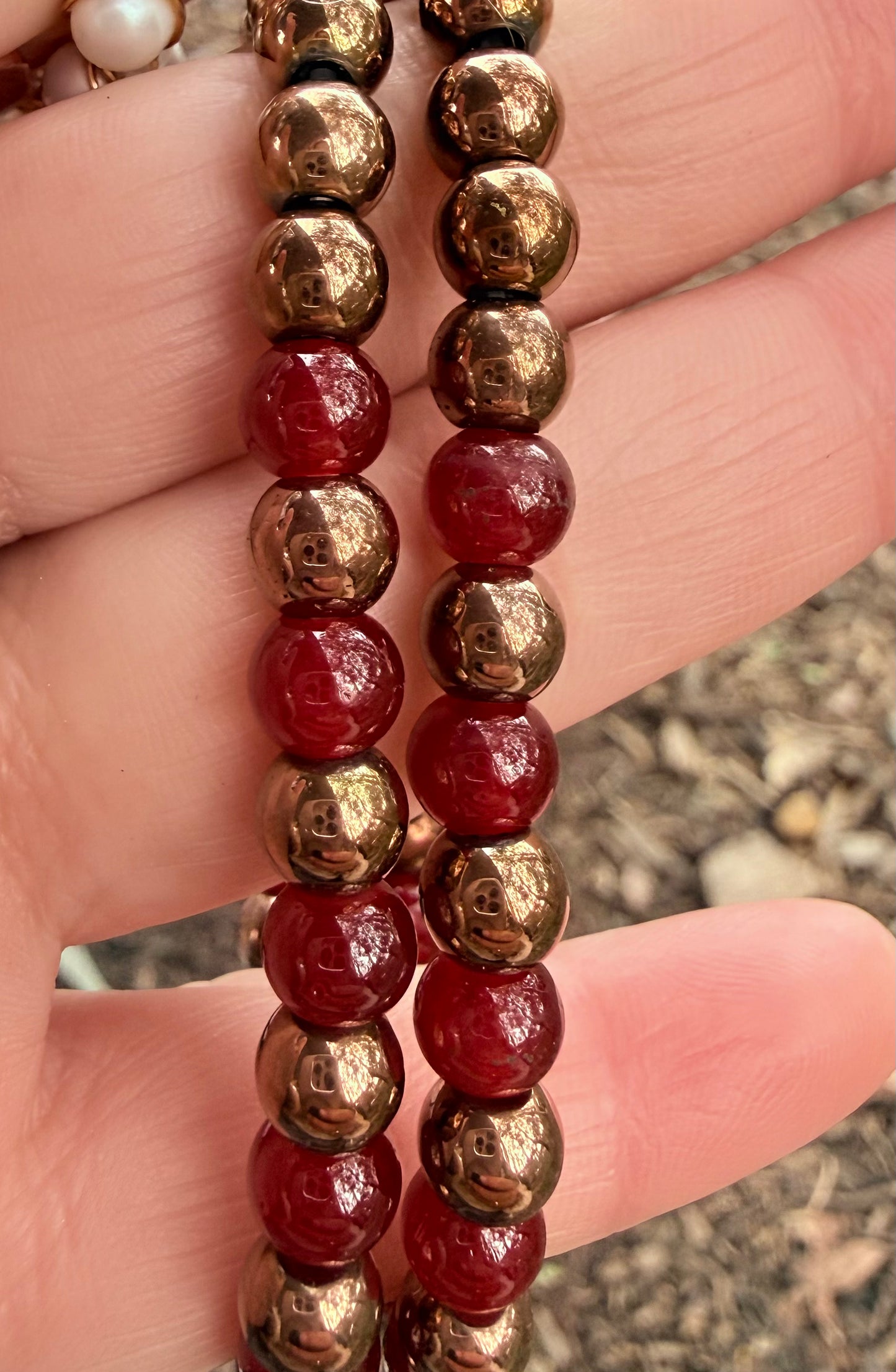 Copper & Carnelian Crystal Bracelet – 6mm