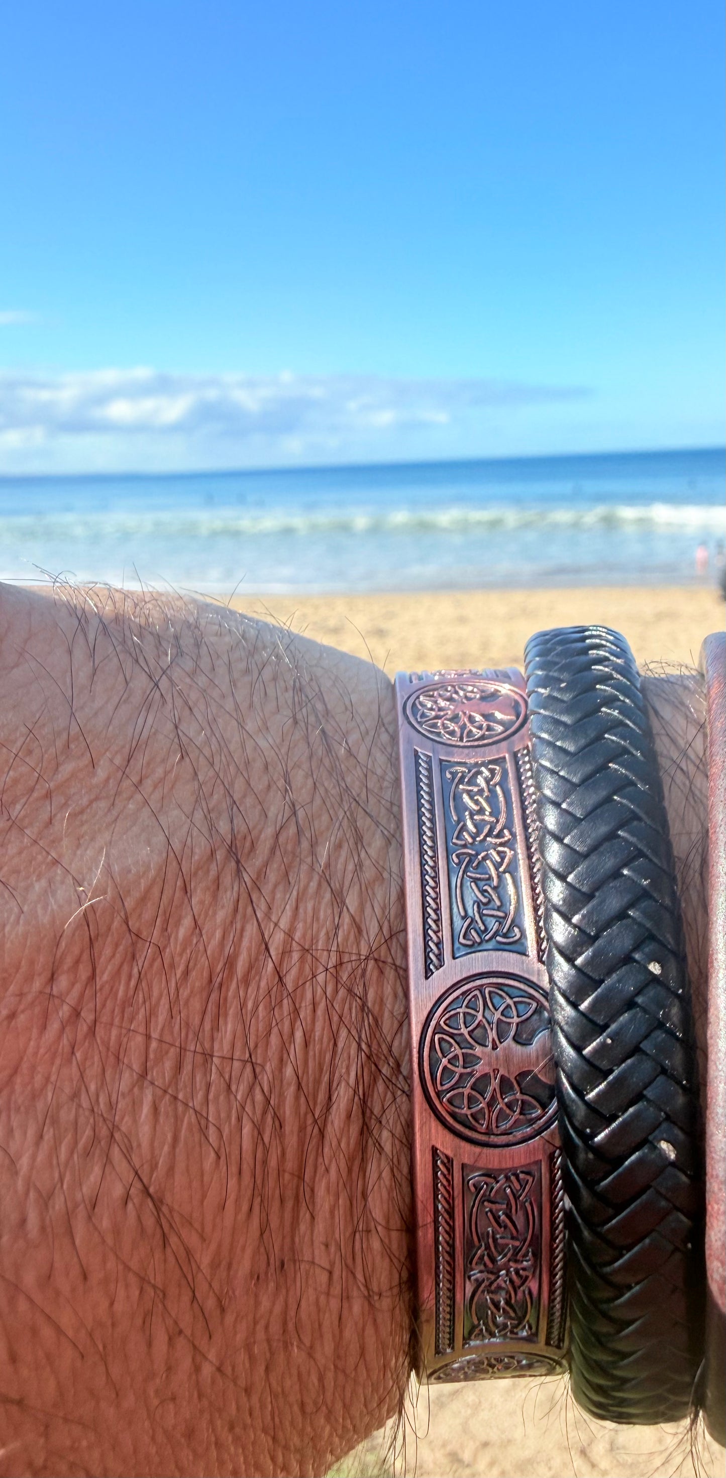 Celtic Tree of Life Copper Magnetic Bangle
