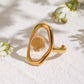 Shell Adjustable Gold Plated Waterproof Ring