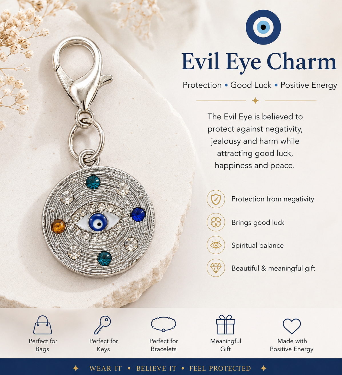 Evil Eye Charm – Protection & Good Luck ✨🧿