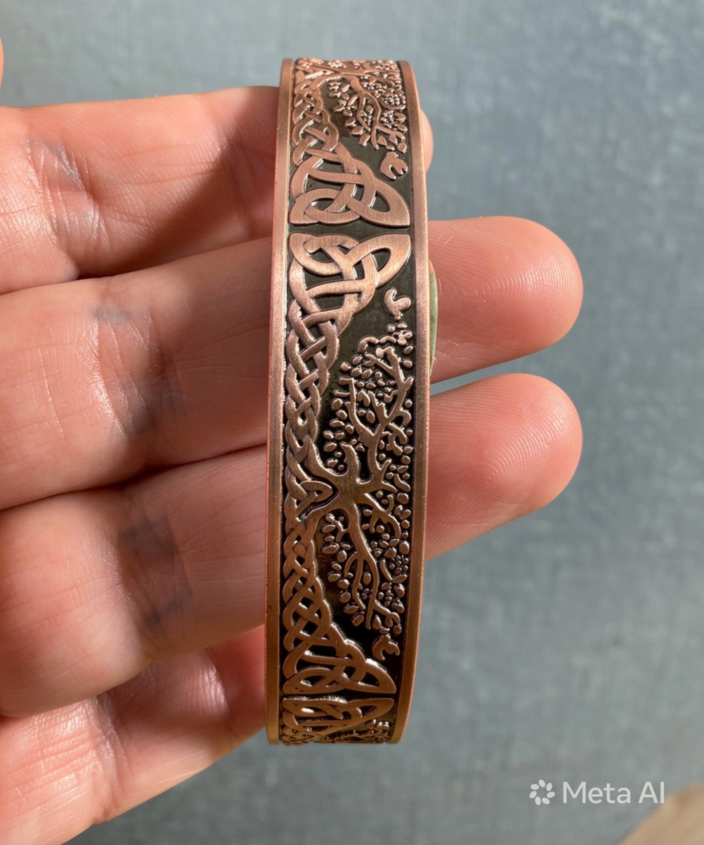 Celtic Tree of Life Copper Magnetic Bangle