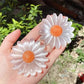 Selenite Flower Daisy Hand-Carved Crystal Decor