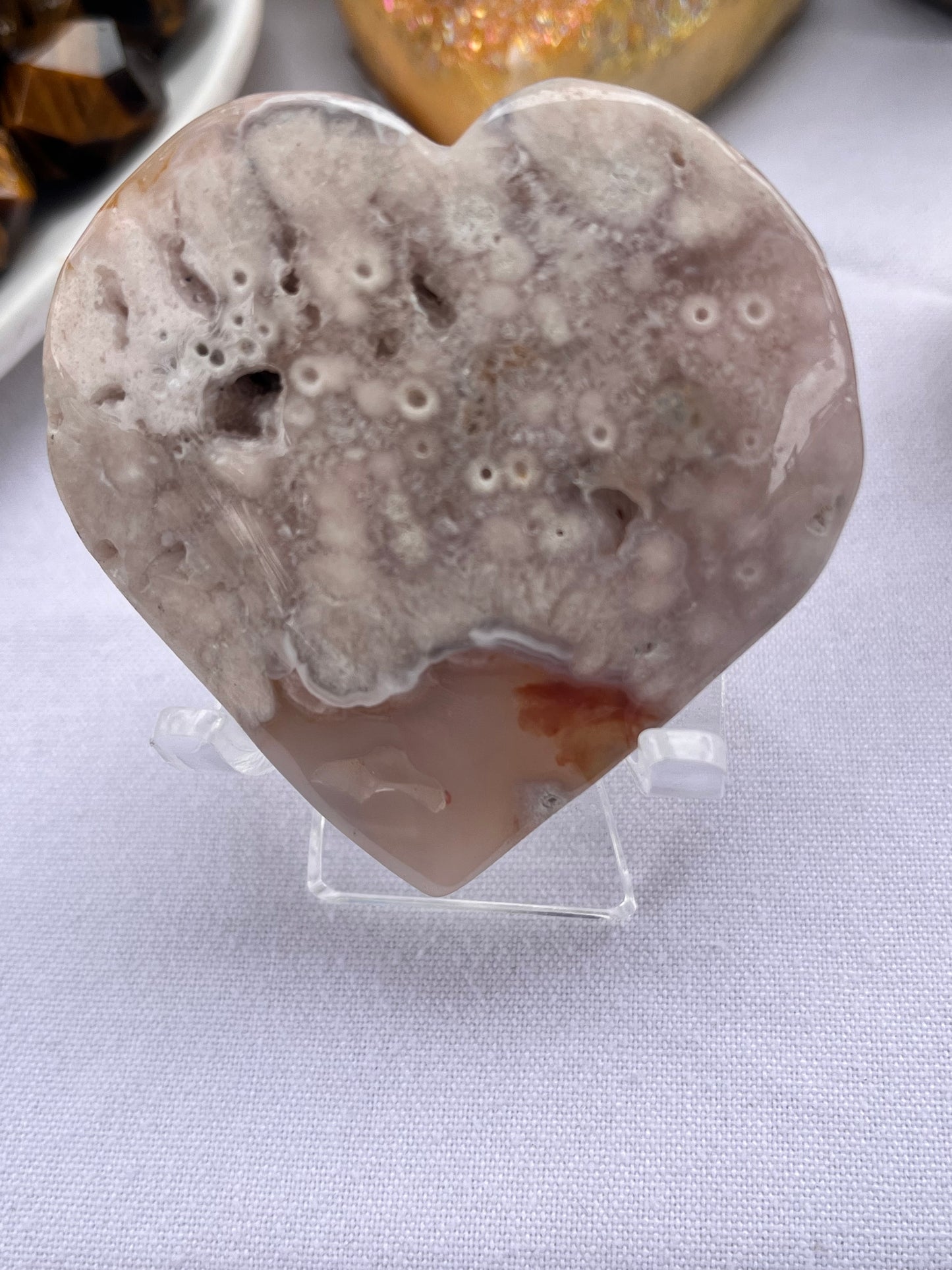 Flower Agate Heart