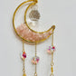 Moon sun-catcher Crystal Suncatcher Rose Quartz Unconditional Love