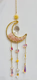 Moon sun-catcher Crystal Suncatcher Rose Quartz Unconditional Love