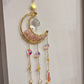 Moon sun-catcher Crystal Suncatcher Rose Quartz Unconditional Love