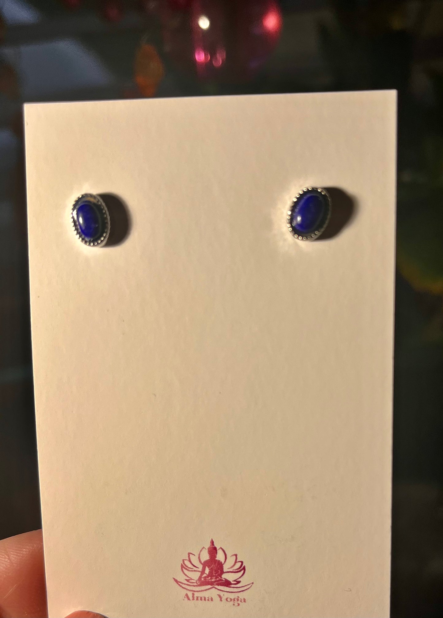 Lapis Lazuli Stud Earrings S925