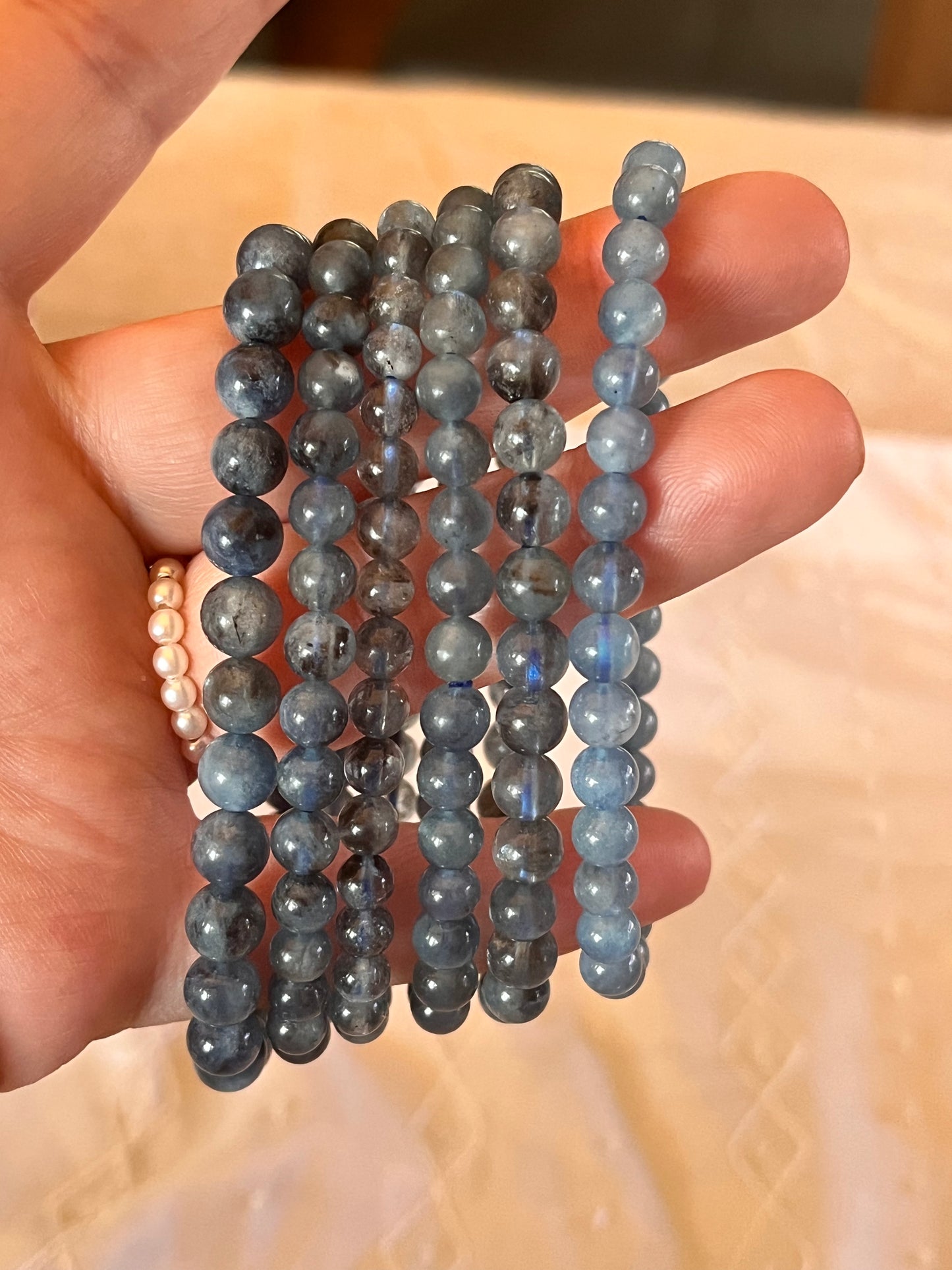 Aquamarine Grade AA 6mm Bracelet