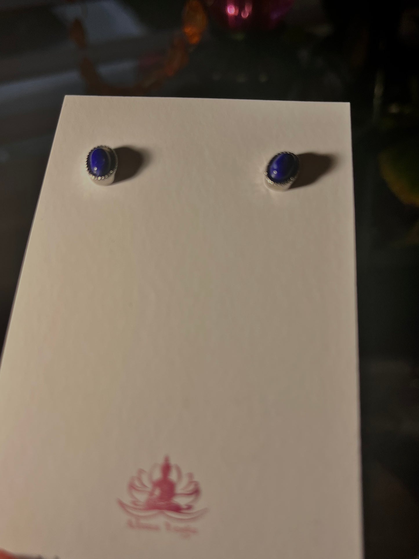 Lapis Lazuli Stud Earrings S925