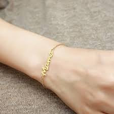 Mama Script Bracelet Gold plated 18k