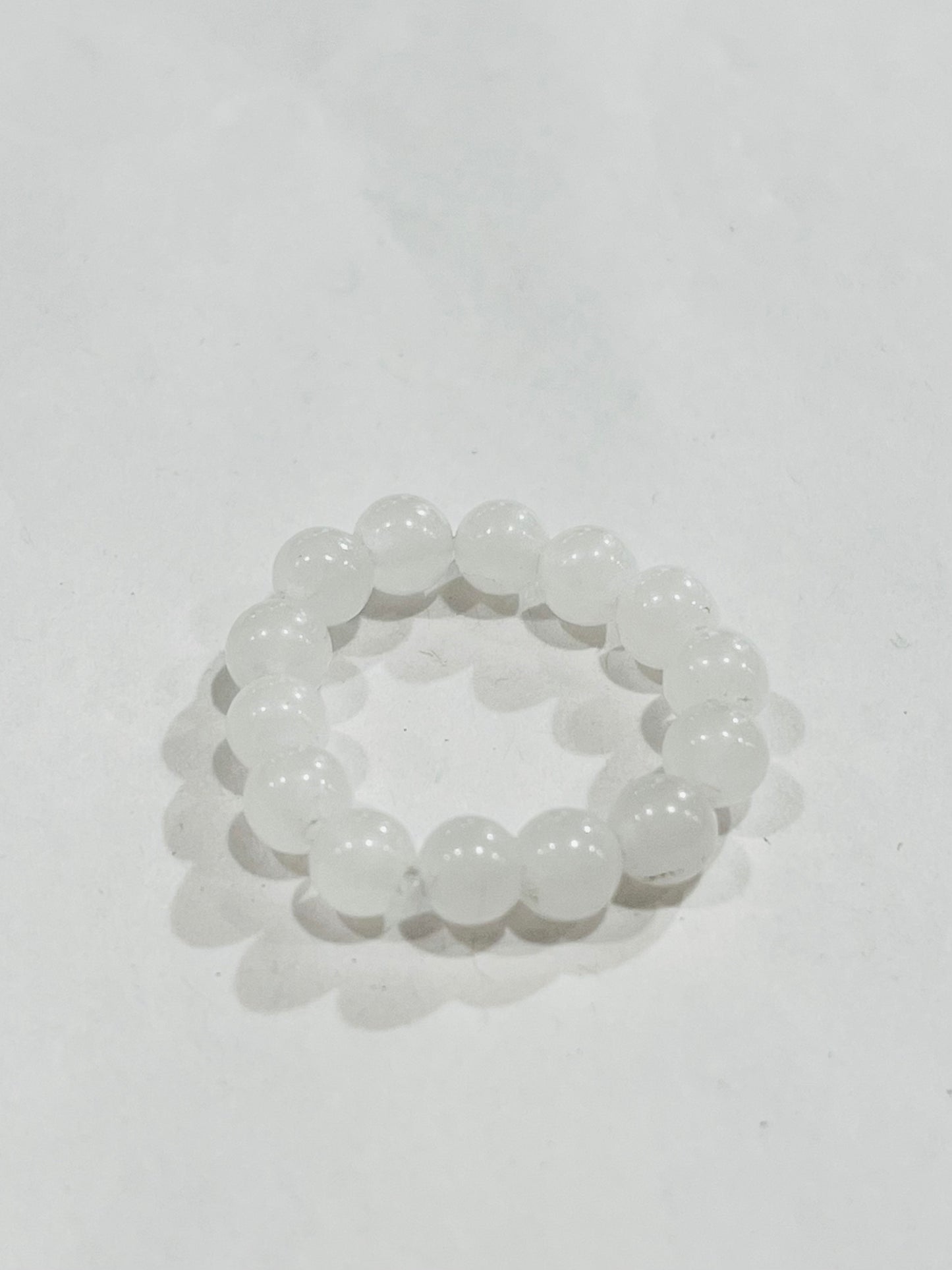 Crystal or gemstone  Bead Rings