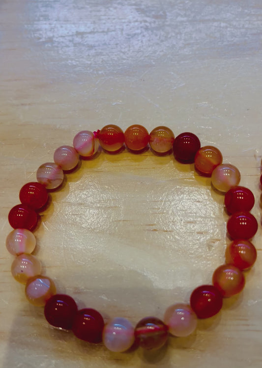 Carnelian 8mm and 6mm Bracelets