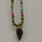 Tiger Eye and Rainbow Tourmaline Knotted 108 Mala