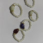 Pearl Rings with Gemstones