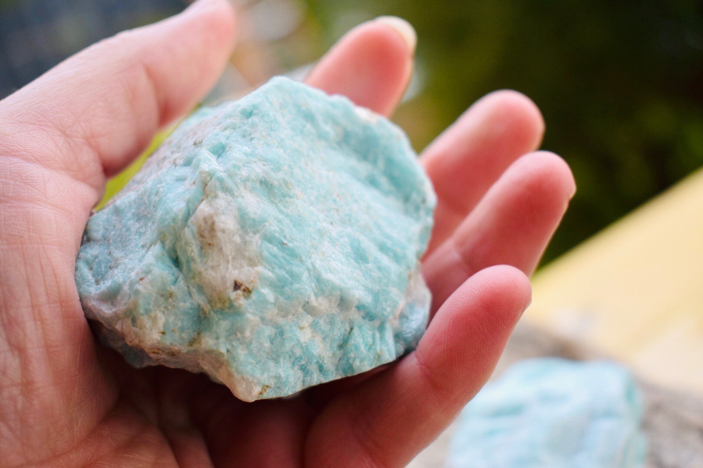 GREEN RAW NATURAL AMAZONITE  STONE