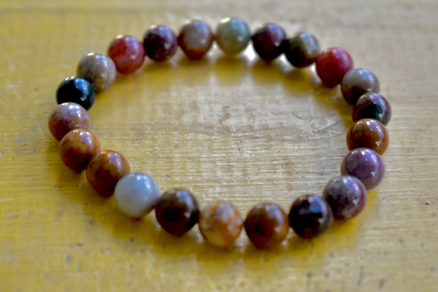 Unisex Multicolour Agate bracelet 8mm