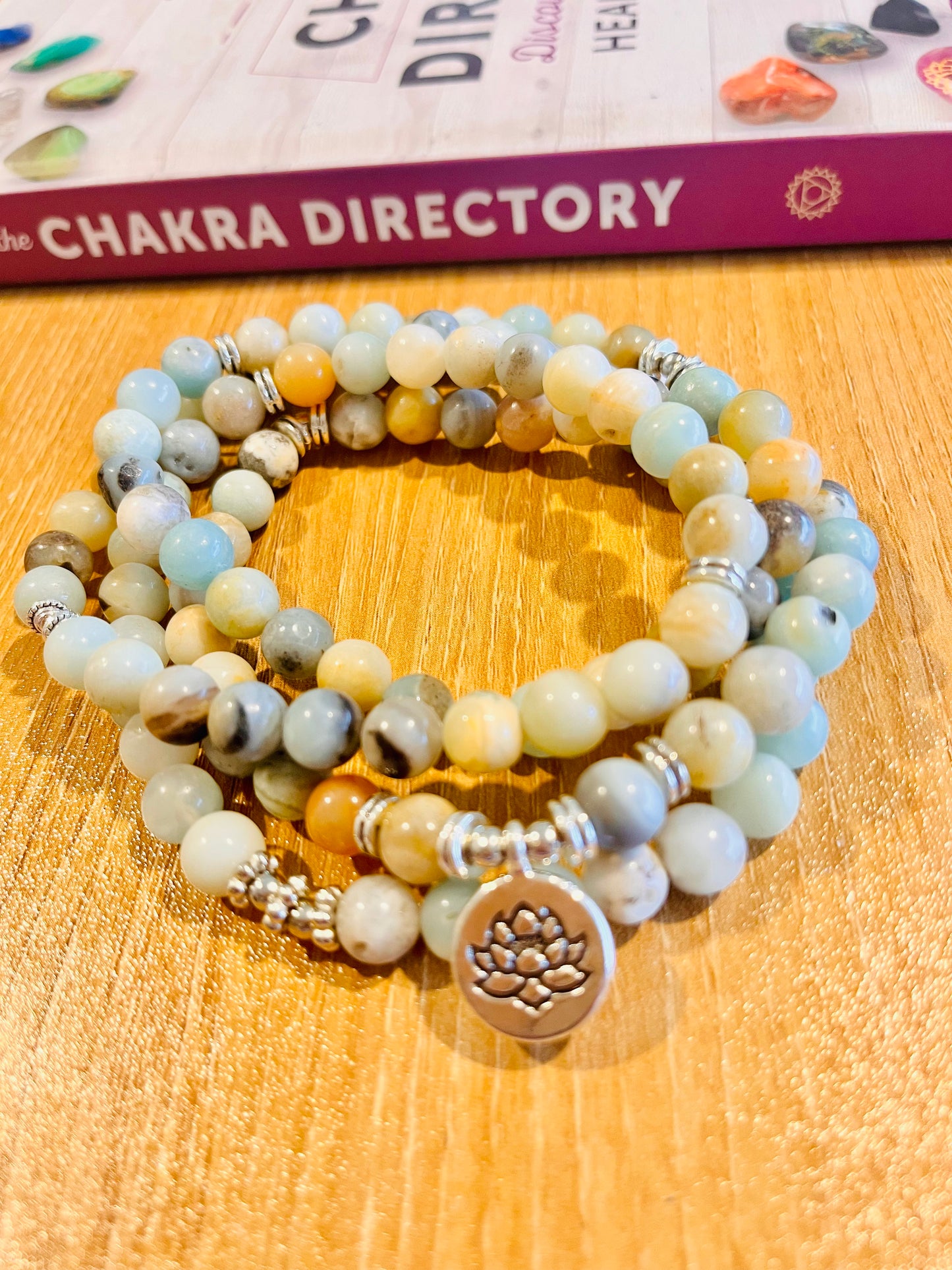 Amazonite Mala Necklace , Gemstone Bracelet