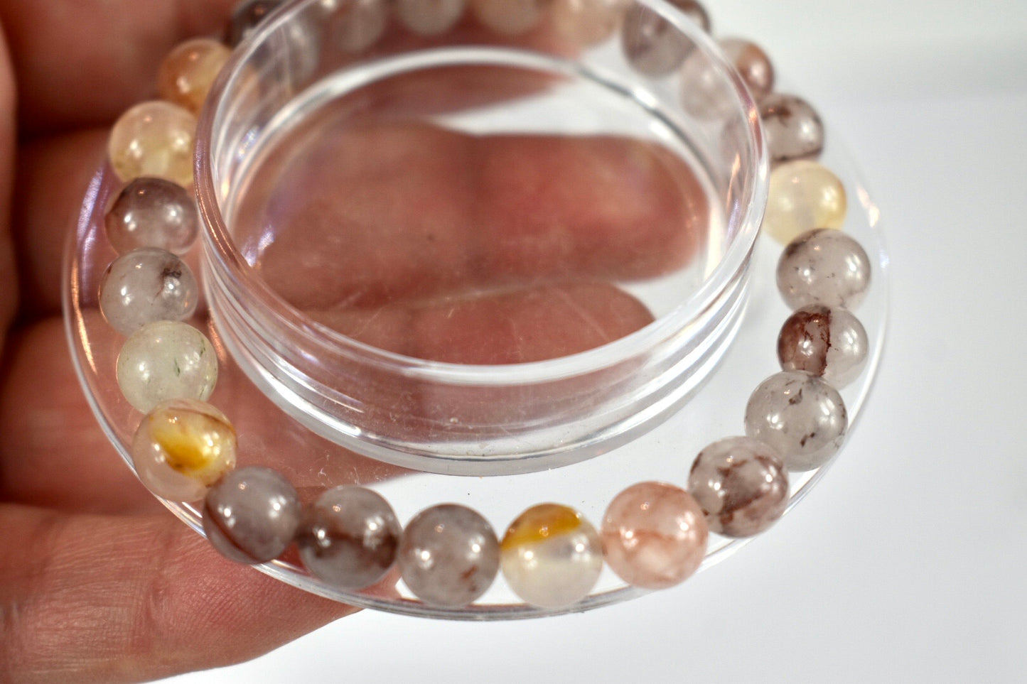 Grounding Hematoid Quartz 8mm bracelet