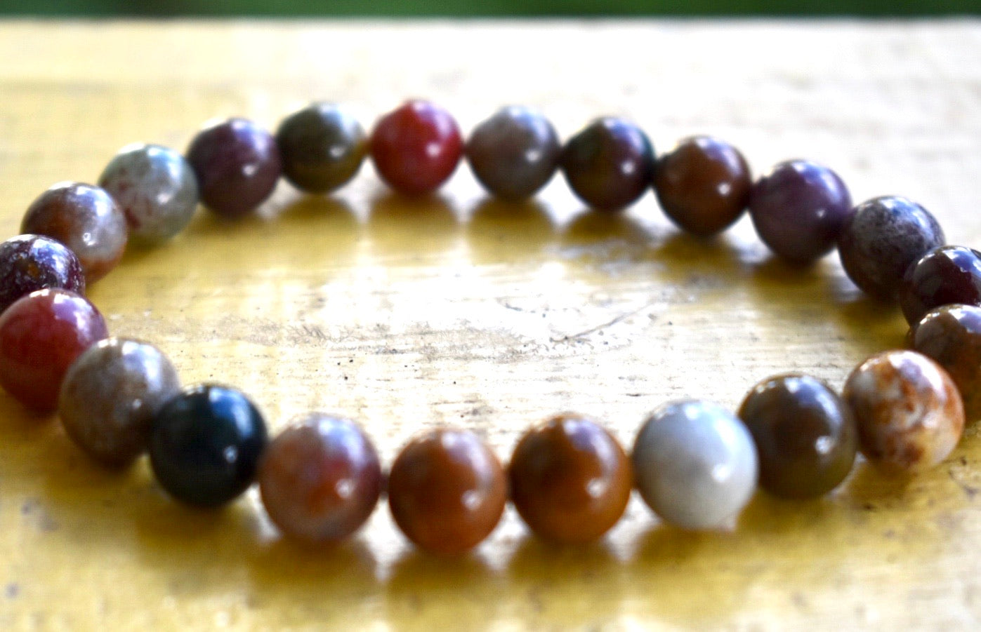 Unisex Multicolour Agate bracelet 8mm