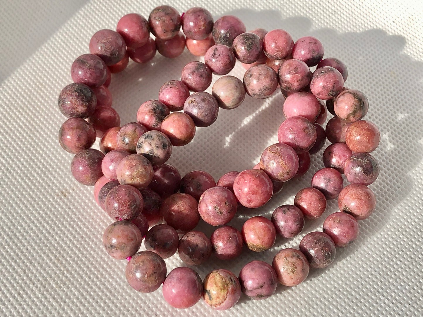 PRECIOUS 9mm RHODONITE BRACELET