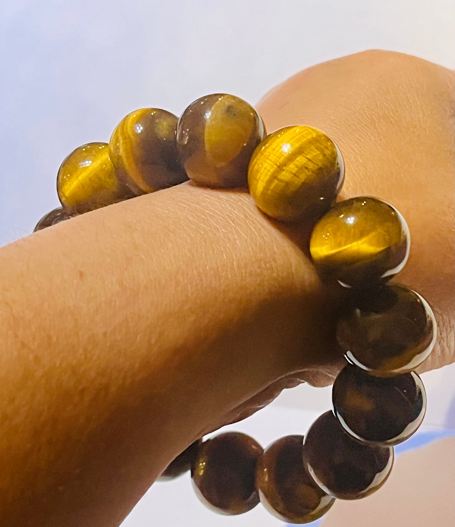 Unique 20mm Tigers Eye Bracelet