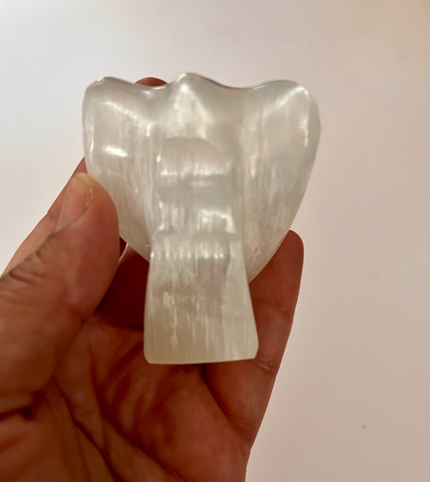 Selenite Angel - Hand Carving