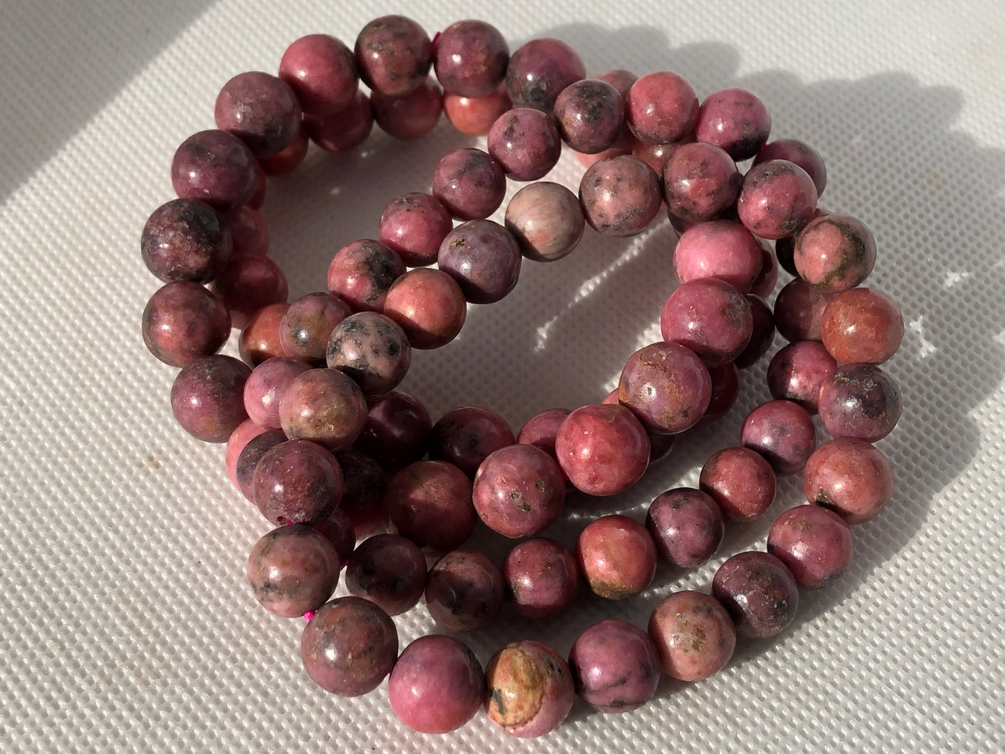 PRECIOUS 9mm RHODONITE BRACELET