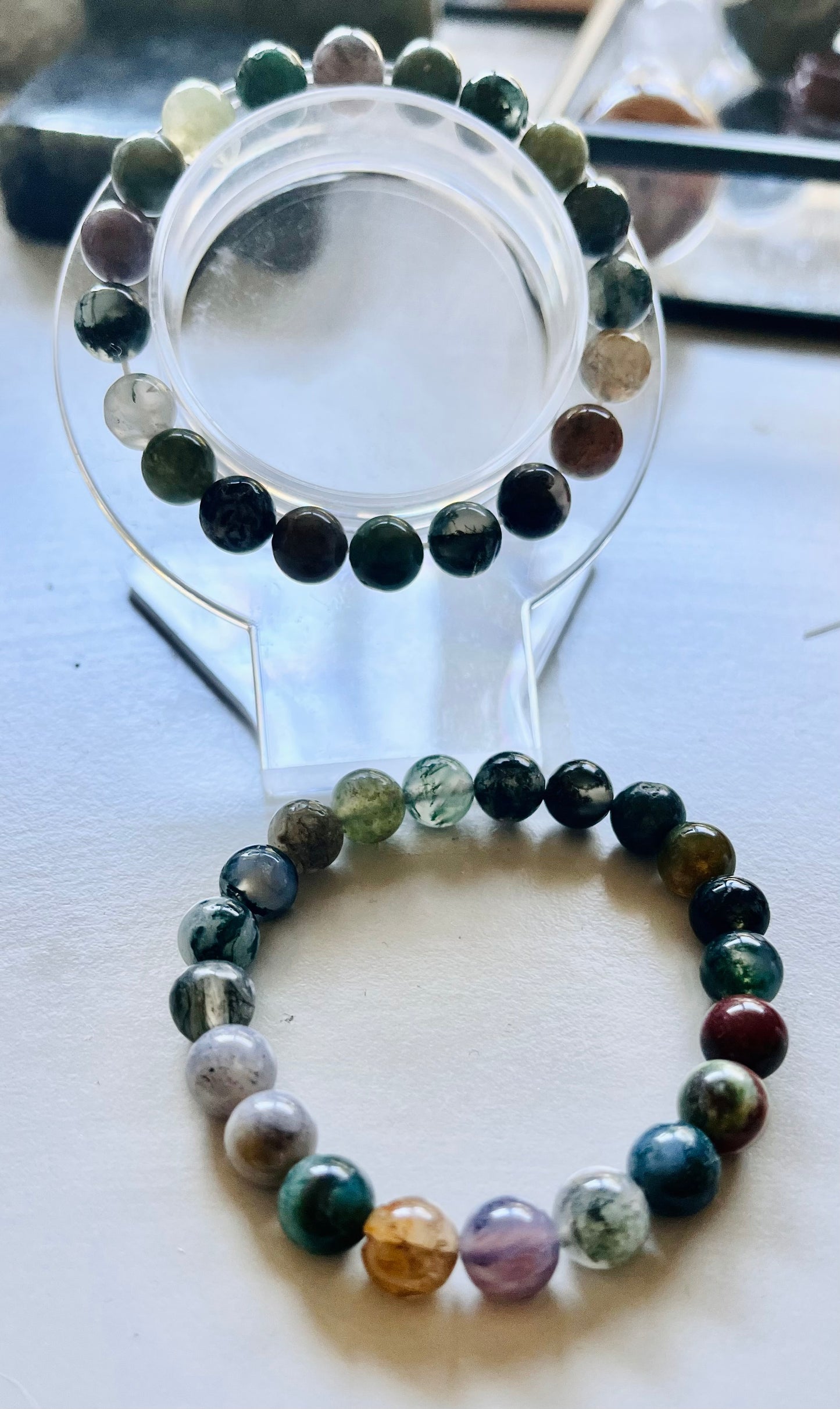 Moss Agate 8mm Bracelets