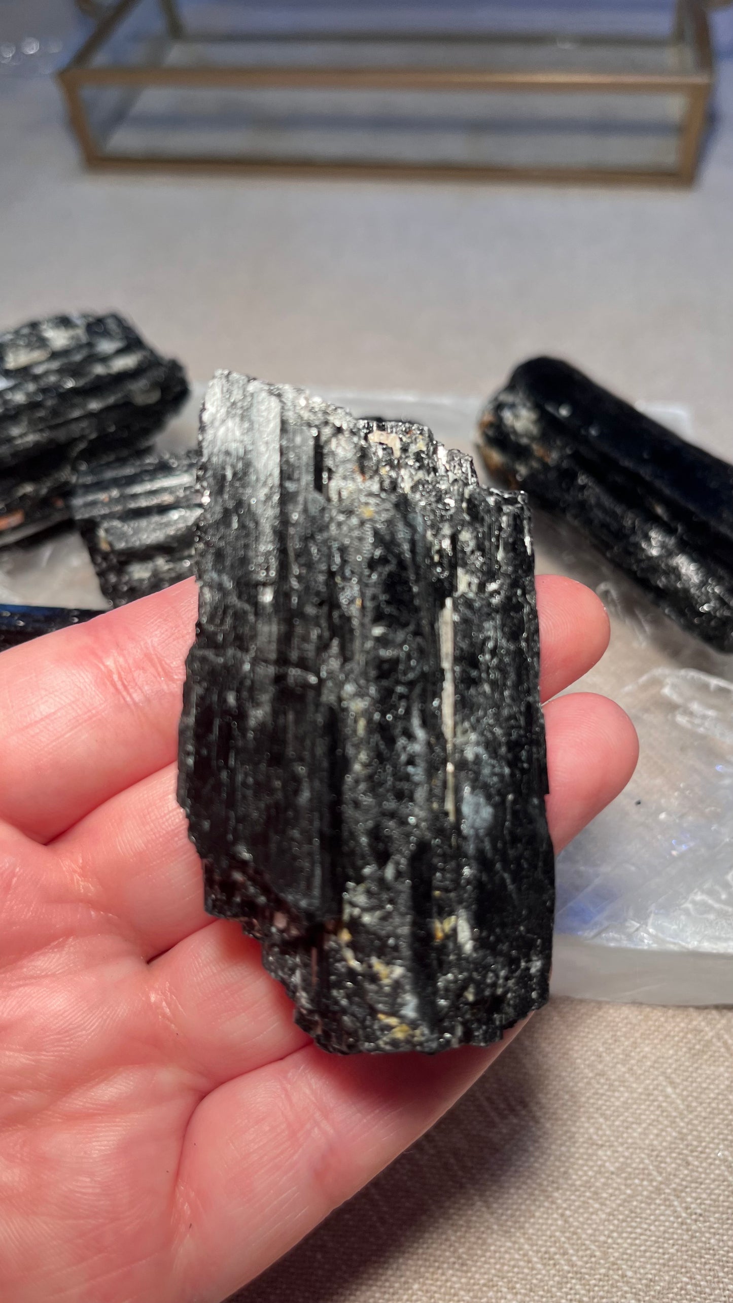 Raw Black Tourmaline Stone / Protection