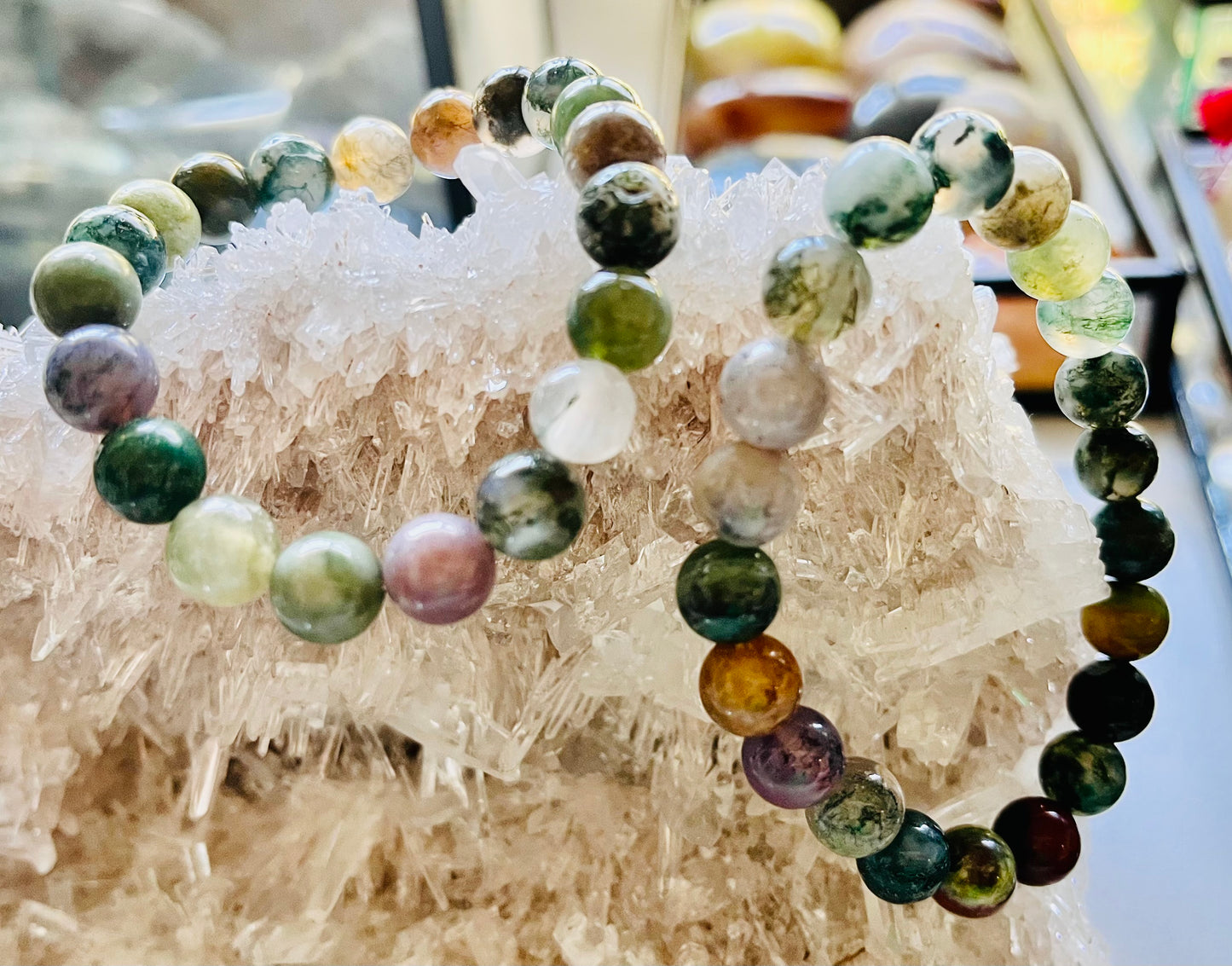 Moss Agate 8mm Bracelets