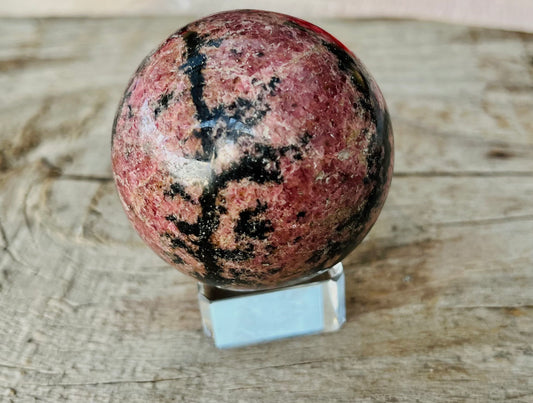 Stunning Rhodonite Sphere