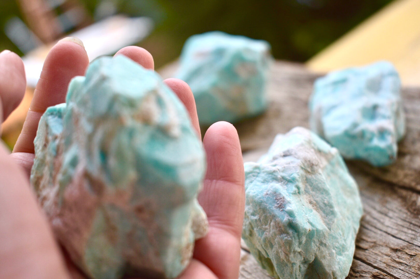 GREEN RAW NATURAL AMAZONITE  STONE