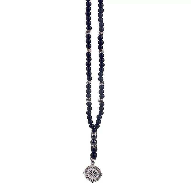 CLASSIC BEADED COMPASS NECKLACE