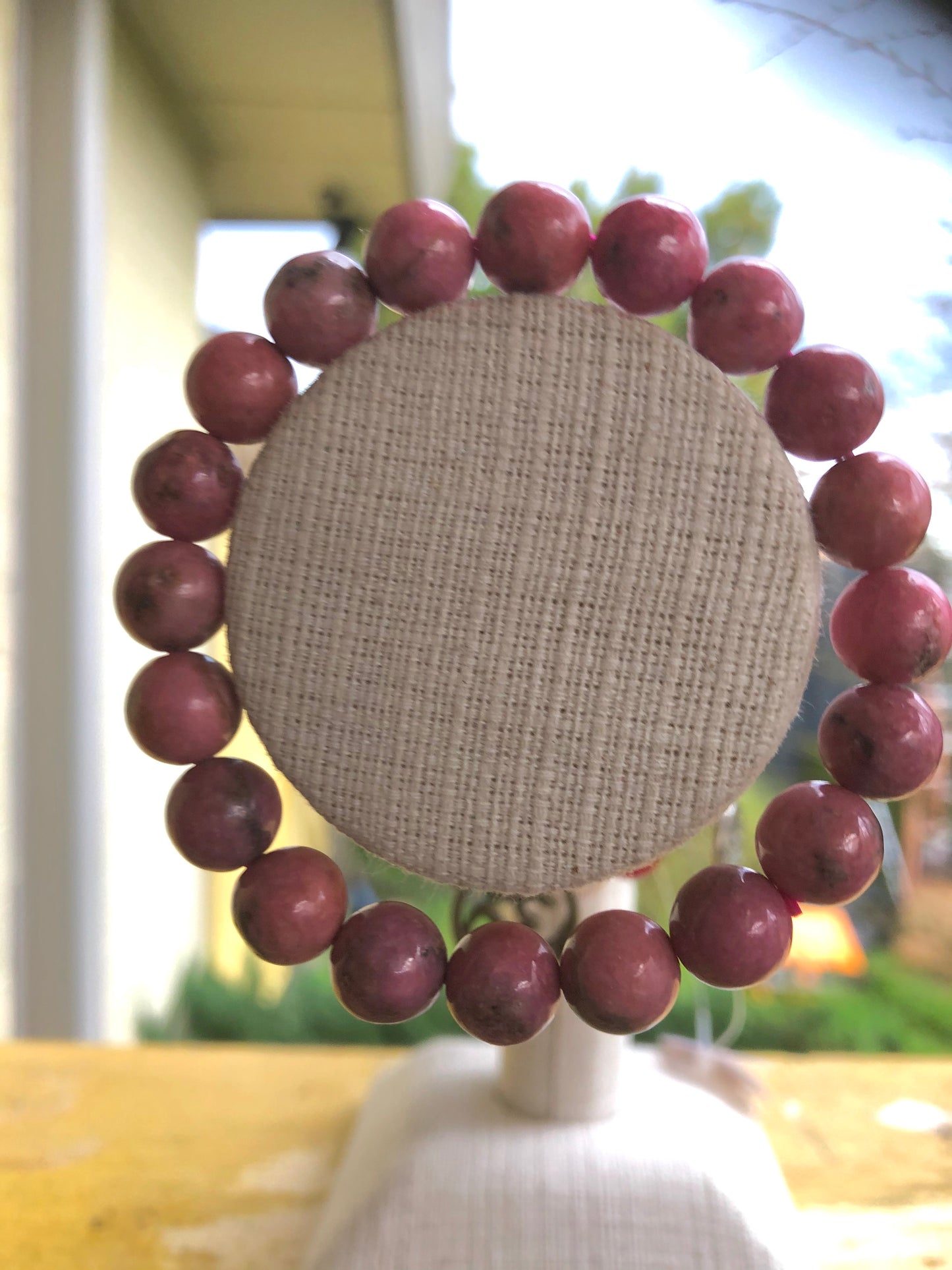 PRECIOUS 9mm RHODONITE BRACELET