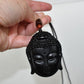 UNISEX NATURAL BLACK OBSIDIAN BUDDHA HEAD PENDANT NECKLACE