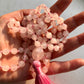 Rose Quartz 8 mm Diamond Cut Mala & Necklace, Rose Quartz Guru Bead