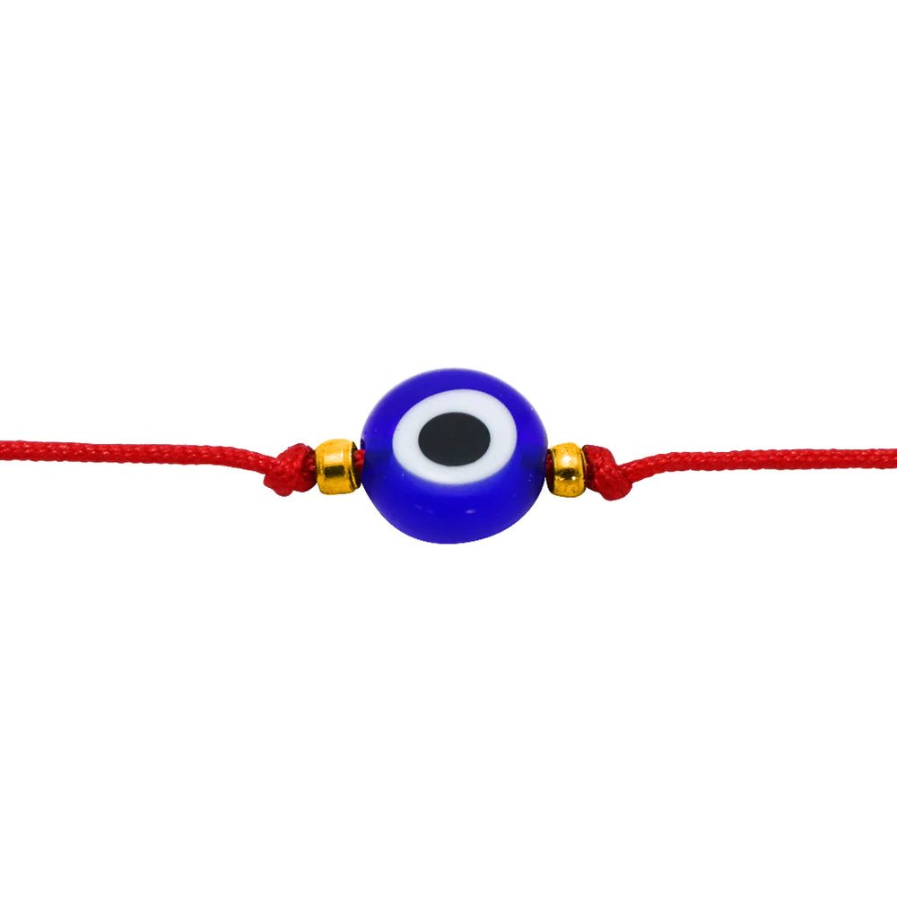 Red and black string Evil Eye protection adjustable Bracelets