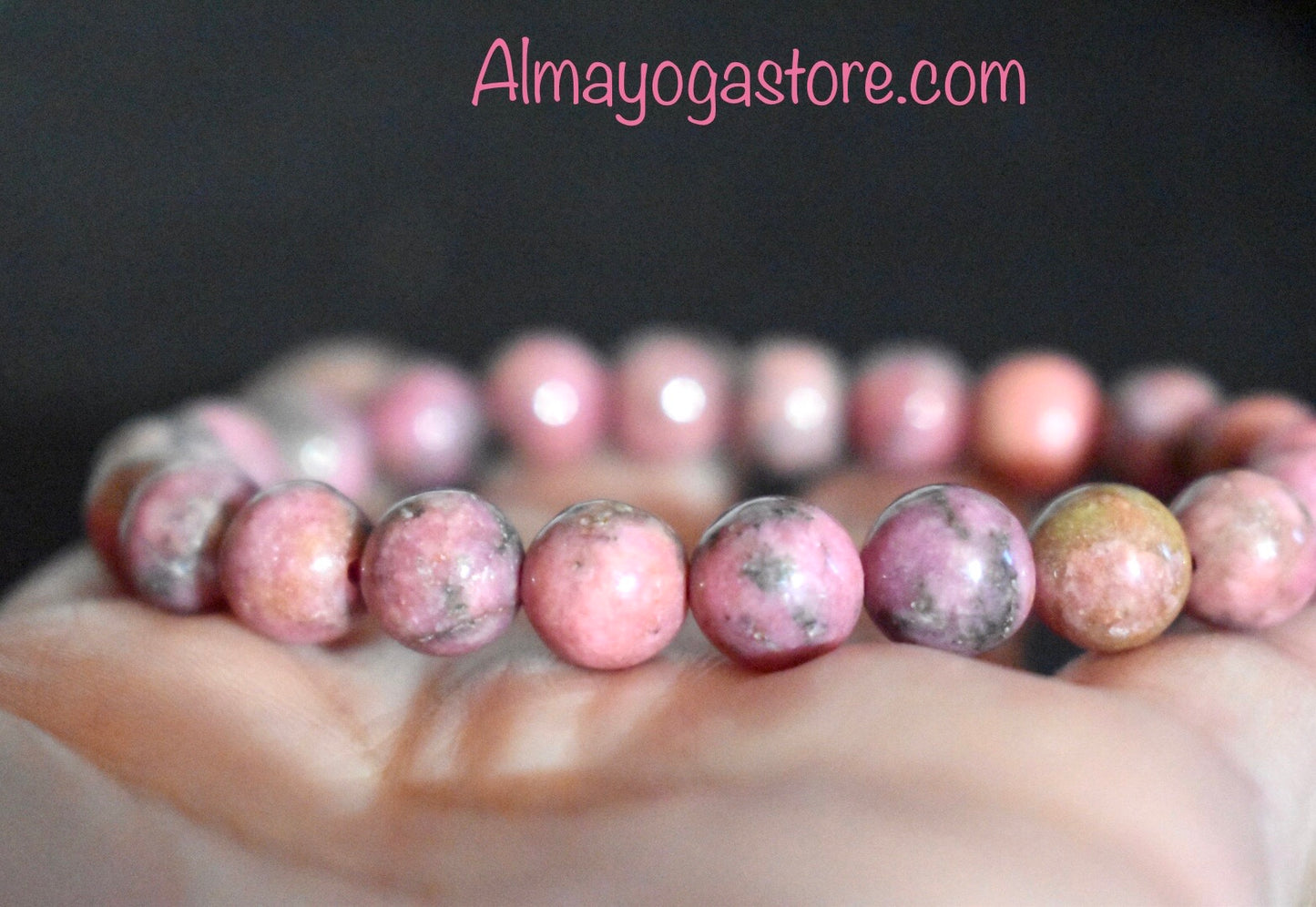 PRECIOUS 9mm RHODONITE BRACELET