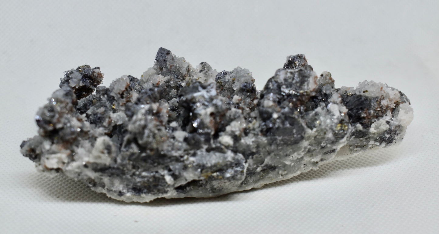 Dark Quartz Cluster with Pyrite Inclusions