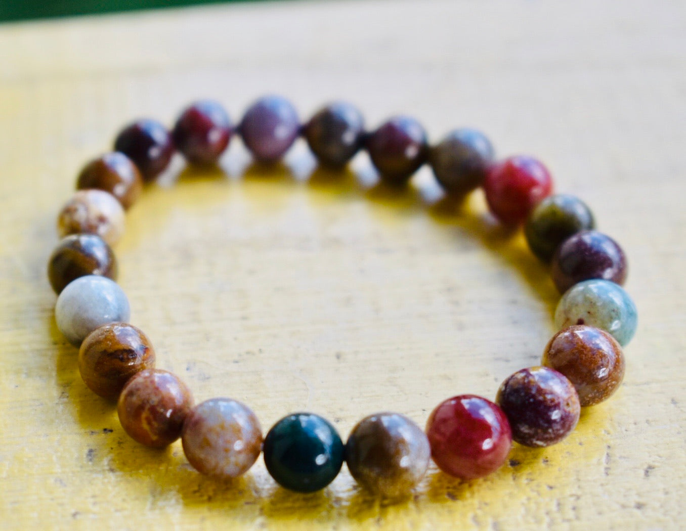 Unisex Multicolour Agate bracelet 8mm