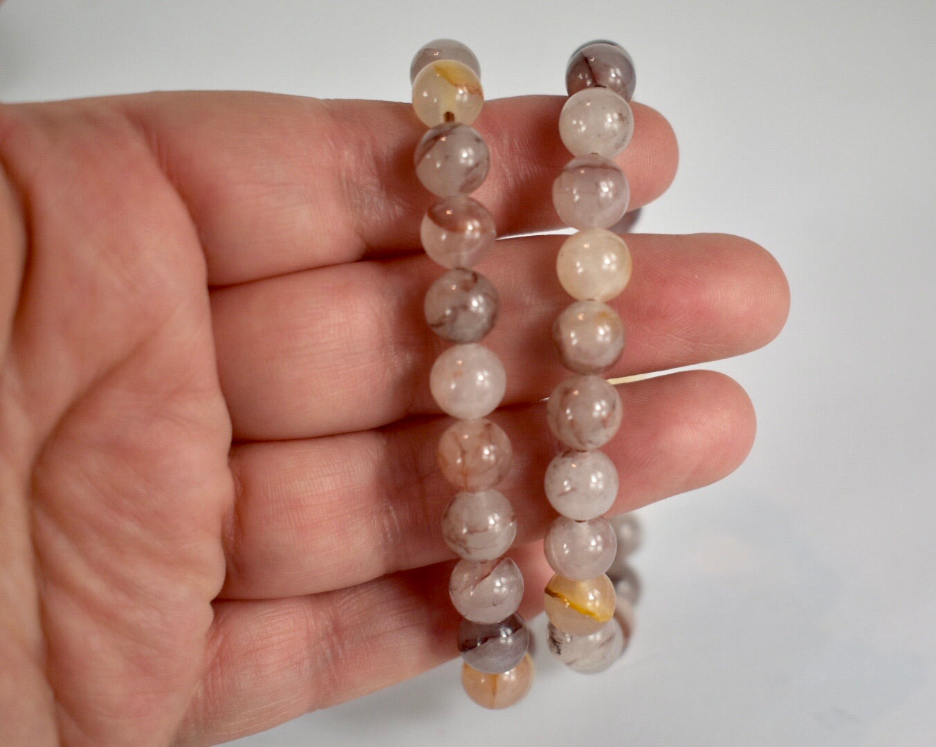 Grounding Hematoid Quartz 8mm bracelet