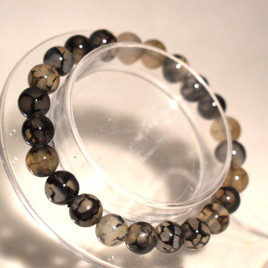 Black Dragon Vein Agate Bracelet