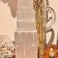 Selenite Tower with LED Base